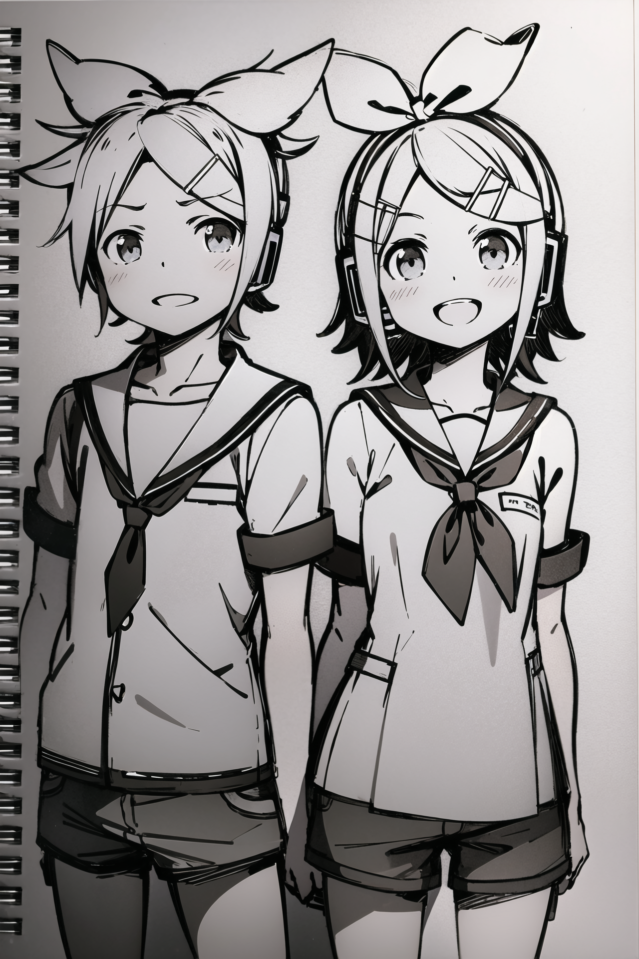 06985-123702268-1girl, kagamine len, 1boy, kagamine rin, smile, headset, hairclip, hair ornament, traditional media, bow, short hair, siblings,.png